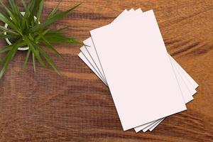 Card Mockup, Blank Card Picture, Empty White Card Picture photo