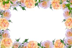 Flower border Frame Background, Flower Background, Floral Frame Background. photo