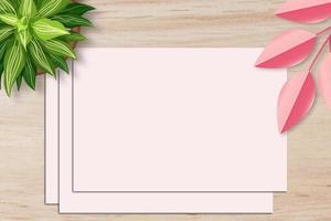 Card Mockup, Blank Card Picture, Empty White Card Picture photo