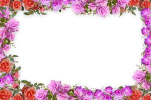 Flower border Frame Background, Flower Background, Floral Frame Background. photo