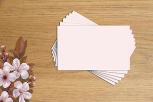 Card Mockup, Blank Card Picture, Empty White Card Picture photo