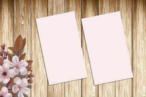 Card Mockup, Blank Card Picture, Empty White Card Picture photo