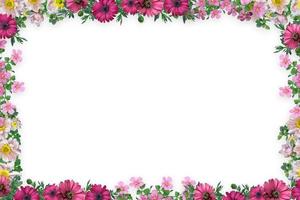 Flower border Frame Background, Flower Background, Floral Frame Background. photo