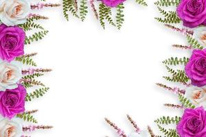 Flower border Frame Background, Flower Background, Floral Frame Background. photo