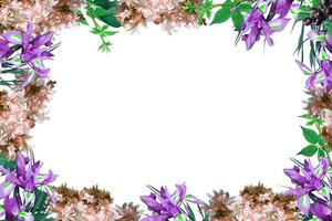 Flower border Frame Background, Flower Background, Floral Frame Background. photo