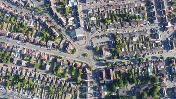 Luftaufnahme der Innenstadt vom Bahnhof und Bedfordshire video