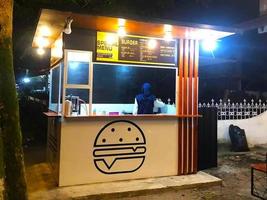 Padang, Indonesia, 2022 - burger stand on streeet photo