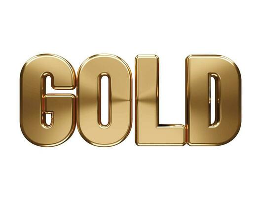 Gold 3d text effect