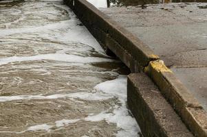 Cleburne Flooding Under Broken Curbing photo