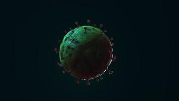 Verschiedene Viren, die im Weltraum fliegen. Simulation von Viren und anderen Bakterienformen video