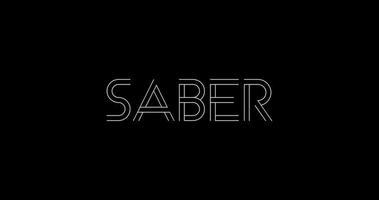 Saber text animation. 4K resolution. Saber animation video