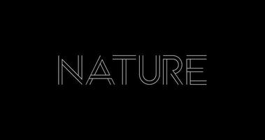 Nature text animation. Saber animation video