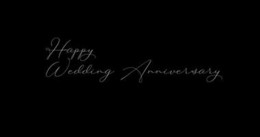 Happy Wedding Anniversary animated text. Saber animation video