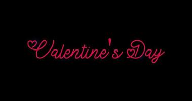 animation de texte de la saint-valentin. canal alpha. animation sabre video