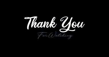 Thank you for watching text animation. Alpha cahnnel. Saber animation video