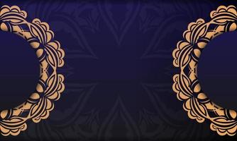 Invitation card design with luxurious ornaments. Purple vector background with greek luxury ornaments and place for your design.