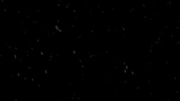 animación de fondo negro de bucle de superposición de nieve cayendo video