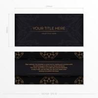 Black and gold business card template vector