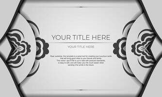 A black and white background with a floral design vector