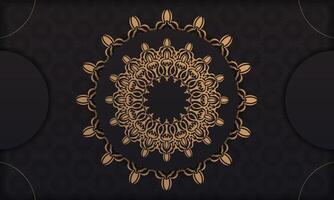 Luxury vector background with vintage ornaments and place for your design. Invitation card design with mandala ornament.