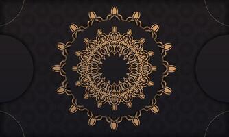 Luxury vector background with vintage ornaments and place for your design. Invitation card design with mandala ornament.