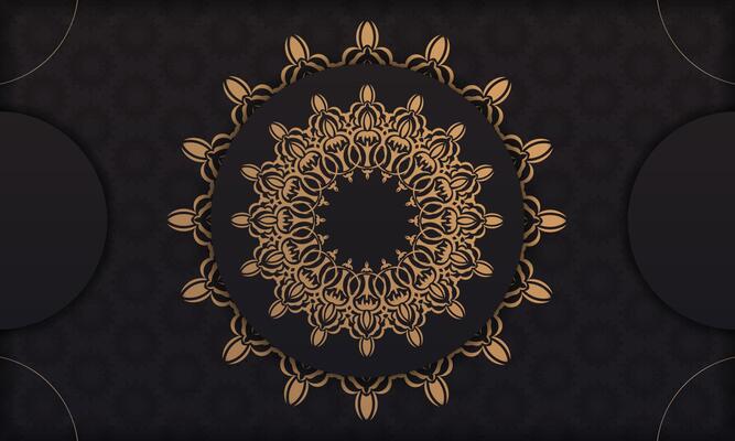 Luxury vector background with vintage ornaments and place for your design. Invitation card design with mandala ornament.