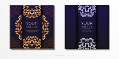 Two vertical banners with ornate patterns vector