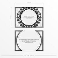 Business card template with black and white design vector