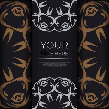 A black and gold background with ornate design vector