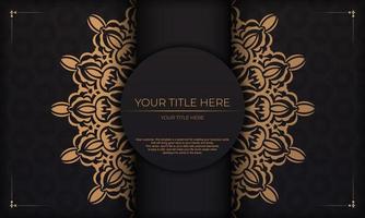 Luxurious background with vintage vintage ornaments and place for your text. Invitation card design with mandala ornament. vector