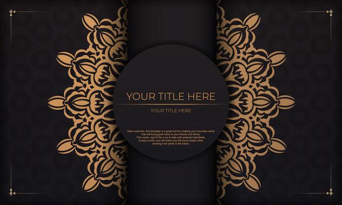Luxurious background with vintage vintage ornaments and place for your text. Invitation card design with mandala ornament.