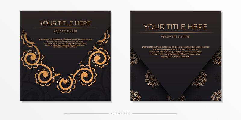 Black And Gold Invitation Vector Art, Icons, and Graphics for Free Download