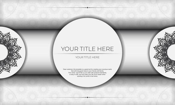 A black and white background with a circular design vector