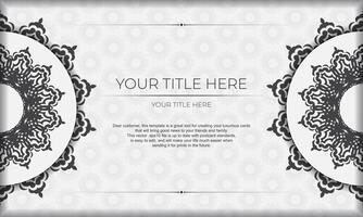 A black and white background with an ornate design vector
