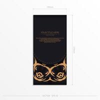 Black and gold business card template vector