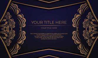 Template for print design of invitation card with luxury ornament. Purple background with greek luxury vintage ornaments and place for your design. vector
