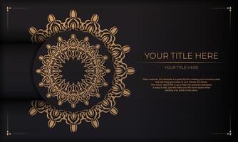 Luxurious background with vintage vintage ornaments and place for your design. Template for print design invitation card with mandala ornament. vector
