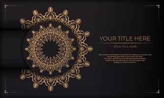 Luxurious background with vintage vintage ornaments and place for your design. Template for print design invitation card with mandala ornament. vector