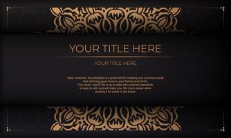 Luxurious background with vintage vintage ornaments and place for your text. Invitation card design with mandala ornament. vector