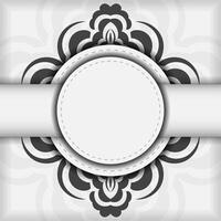 A black and white background with a circular design vector