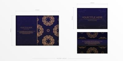 Vector invitation card with vintage patterns.Stylish ready to print postcard design in purple color with luxurious greek