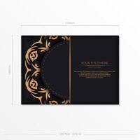Black and gold business card template vector