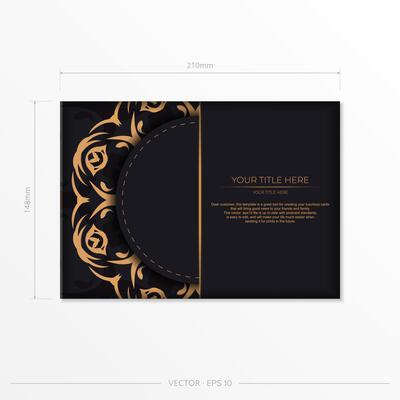 Black and gold business card template