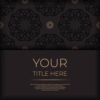 Luxury black and gold background with ornate pattern vector