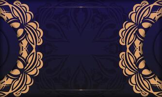 Print-ready invitation design with luxurious ornaments. Purple banner template with greek luxury ornaments and place for your text. vector
