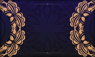 Print-ready invitation design with luxurious ornaments. Purple banner template with greek luxury ornaments and place for your text. vector