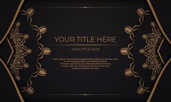 Luxury banner with vintage ornaments for your design. Vector design of invitation card with mandala ornament.