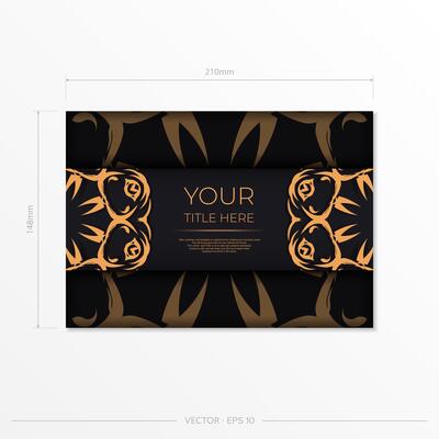 A business card with an ornate design