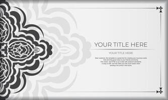 A black and white background with a floral design vector