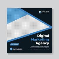 Corporate digital marketing social media post template, Live webinar, web banner design Free Vector